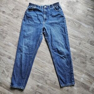 Lee Mom Jeans Vintage Womens 16M Blue High Waisted Tapered Leg Denim Made in USA
